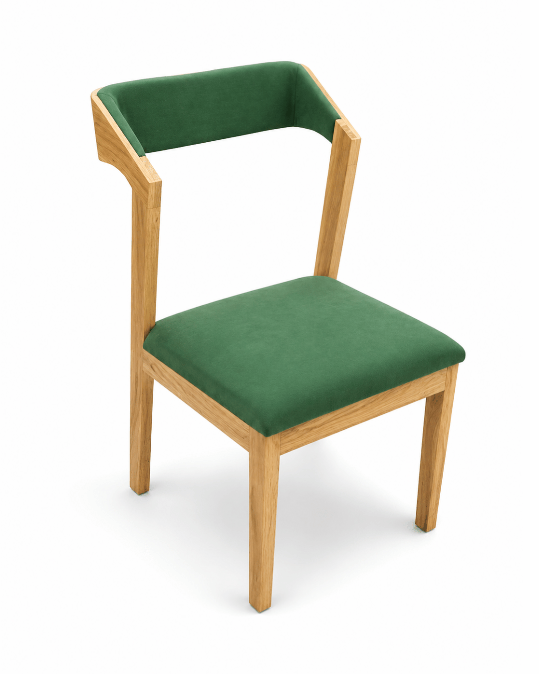 Green Upholstered Wooden Dining Chair - Image 2