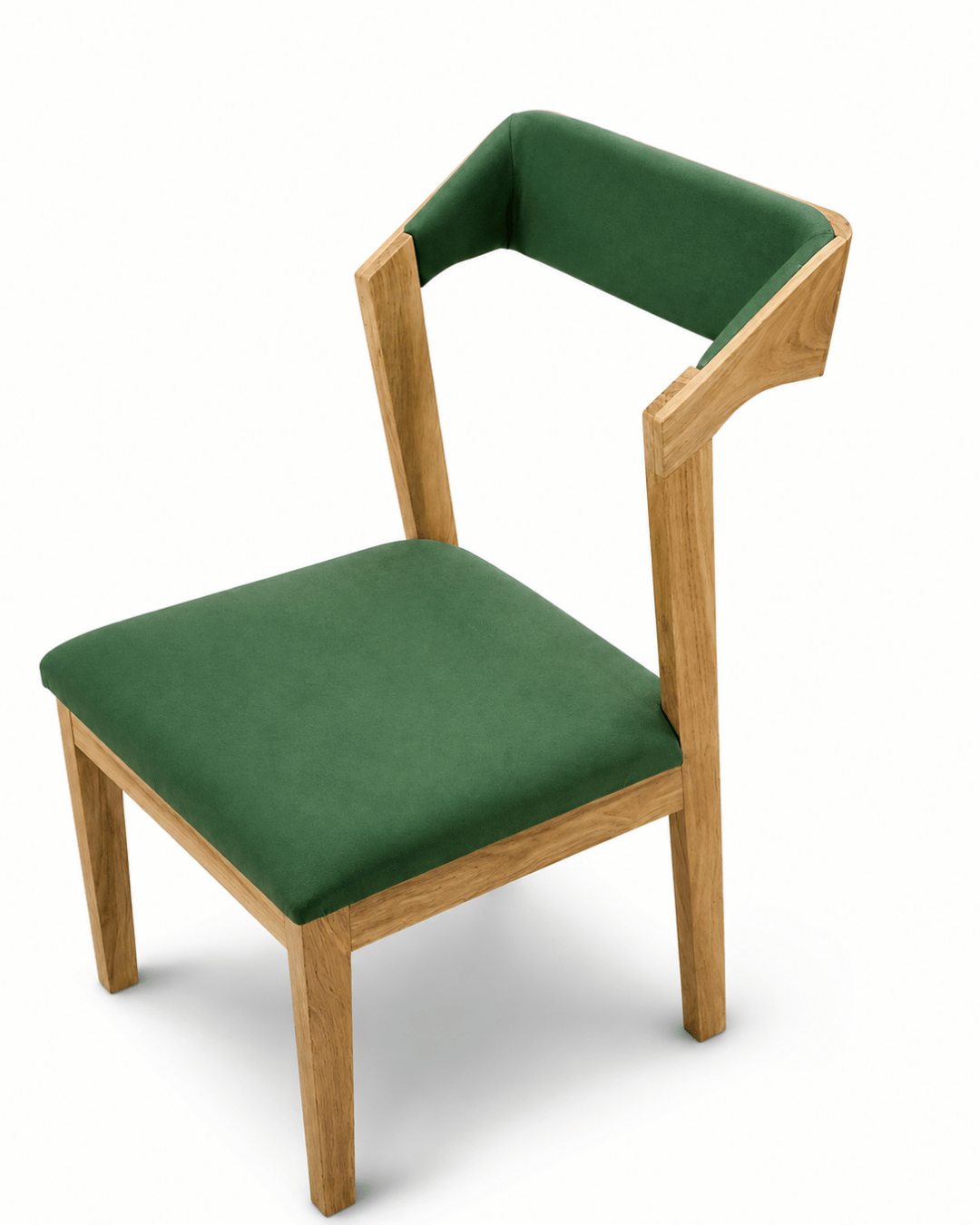 Green Upholstered Wooden Dining Chair - Image 3