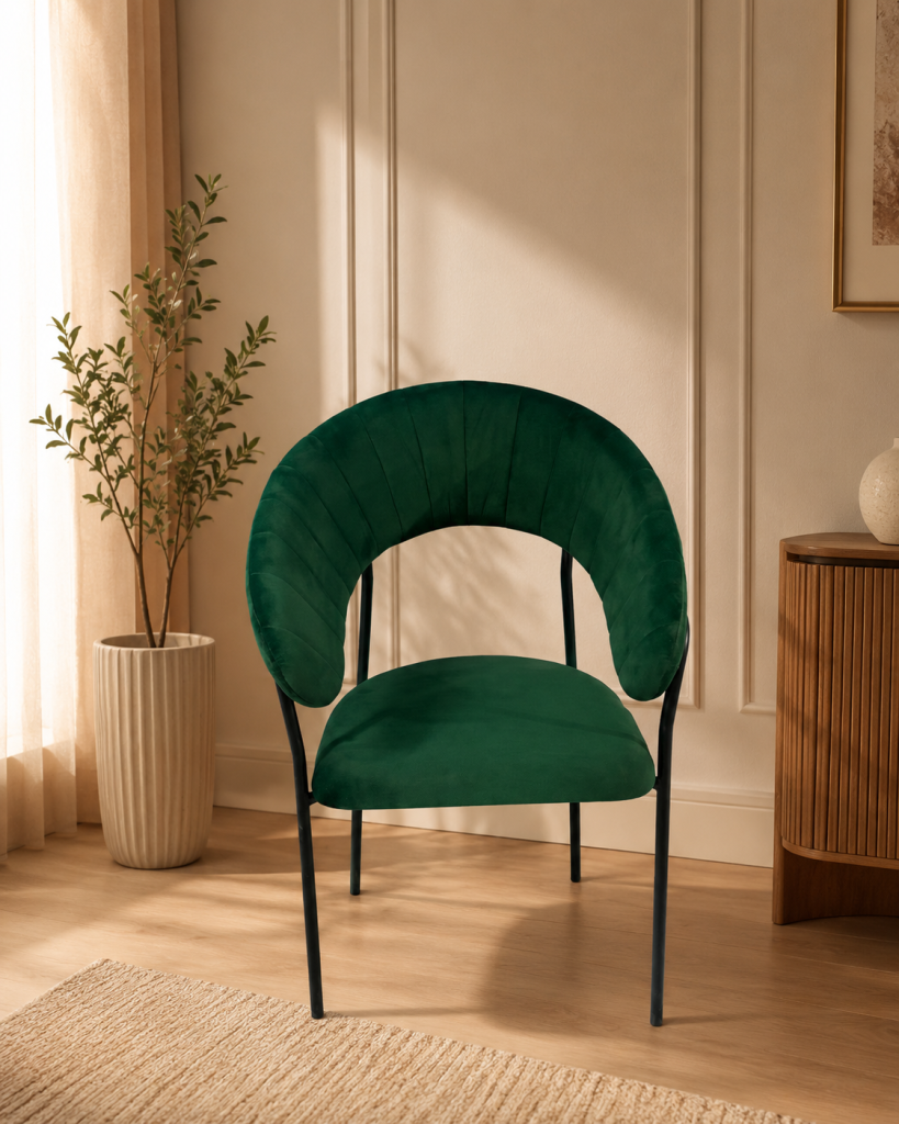 Emerald Green Velvet Accent Chair