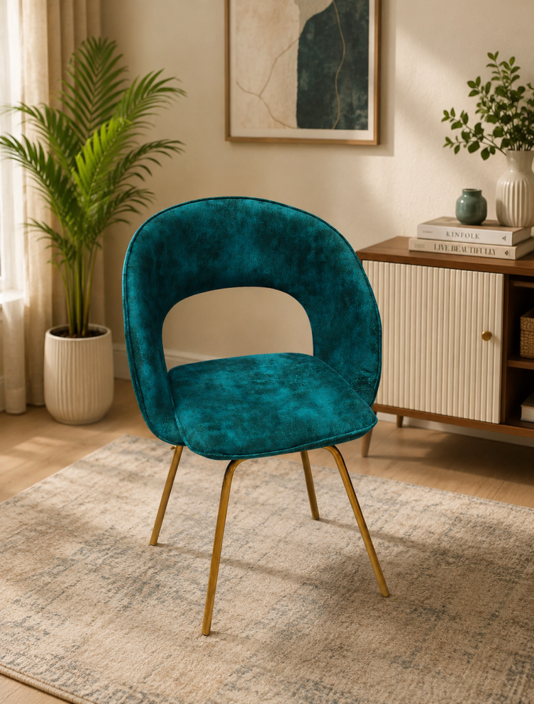 Teal Velvet Accent Chair