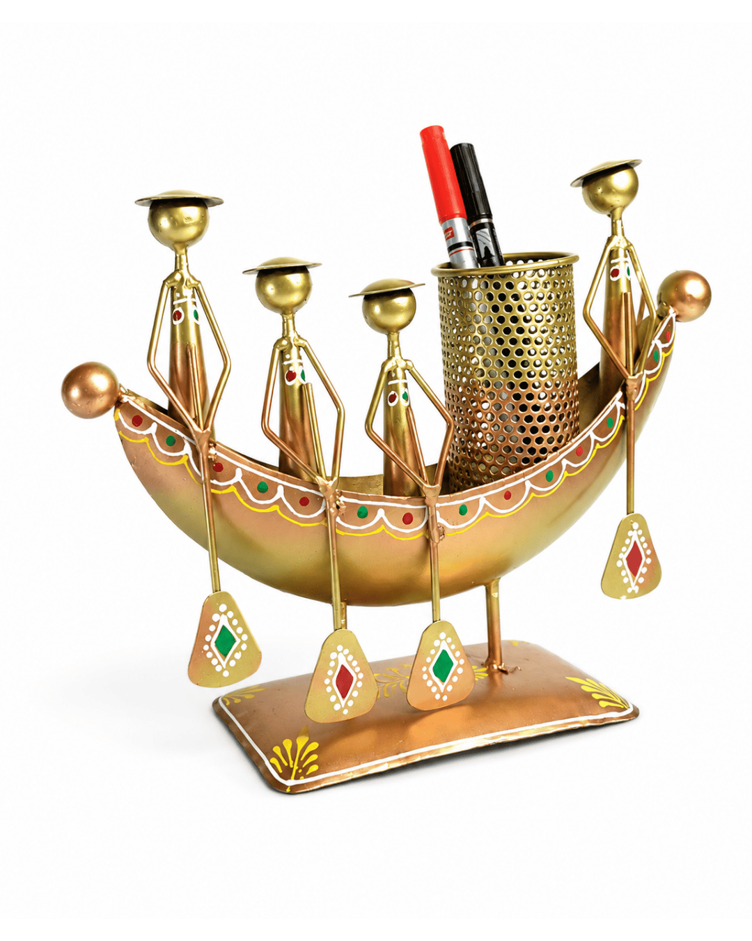 Golden Boat Musician Trio Pen Holder - Image 2