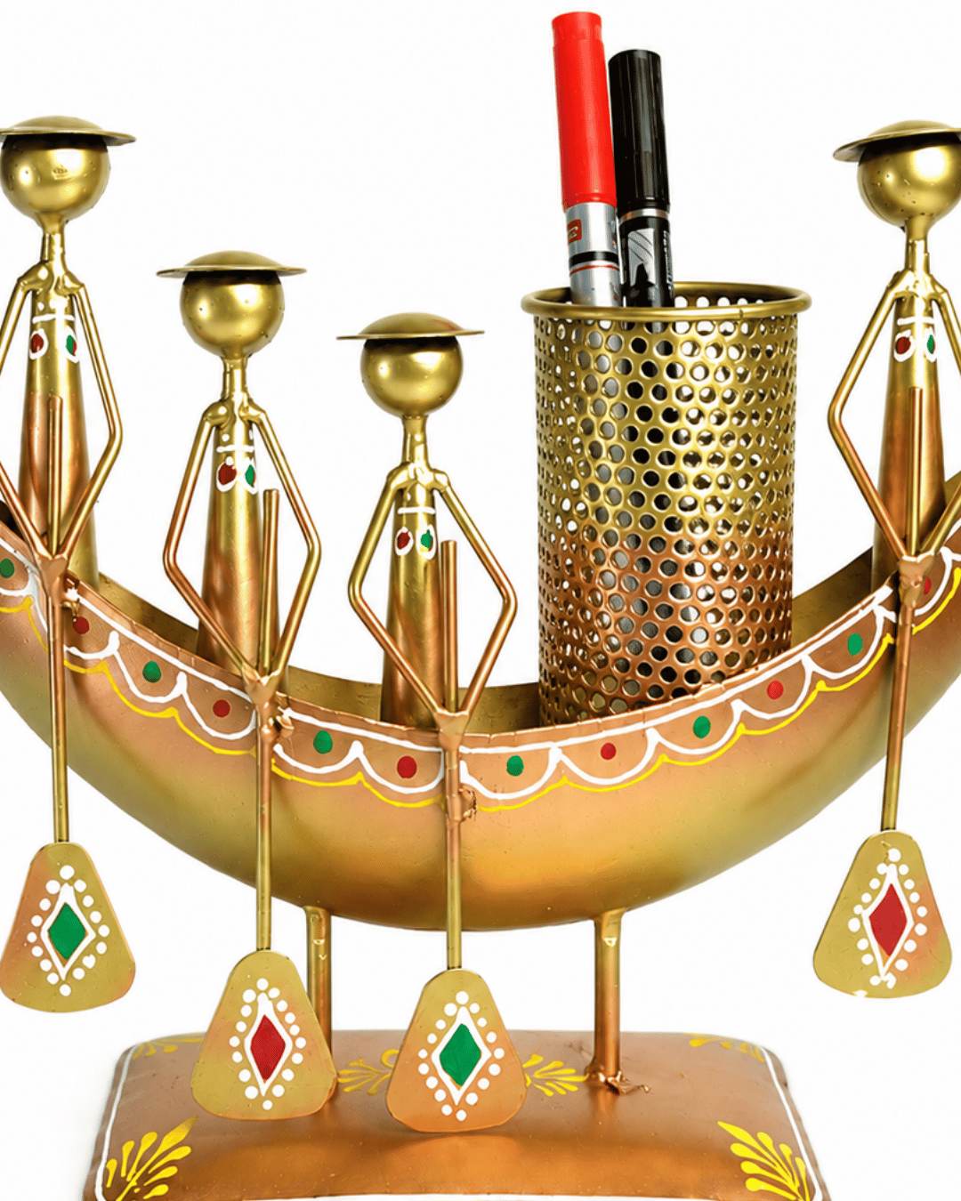 Golden Boat Musician Trio Pen Holder - Image 3