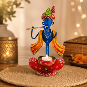 Krishna with Flute Tea-Light Holder