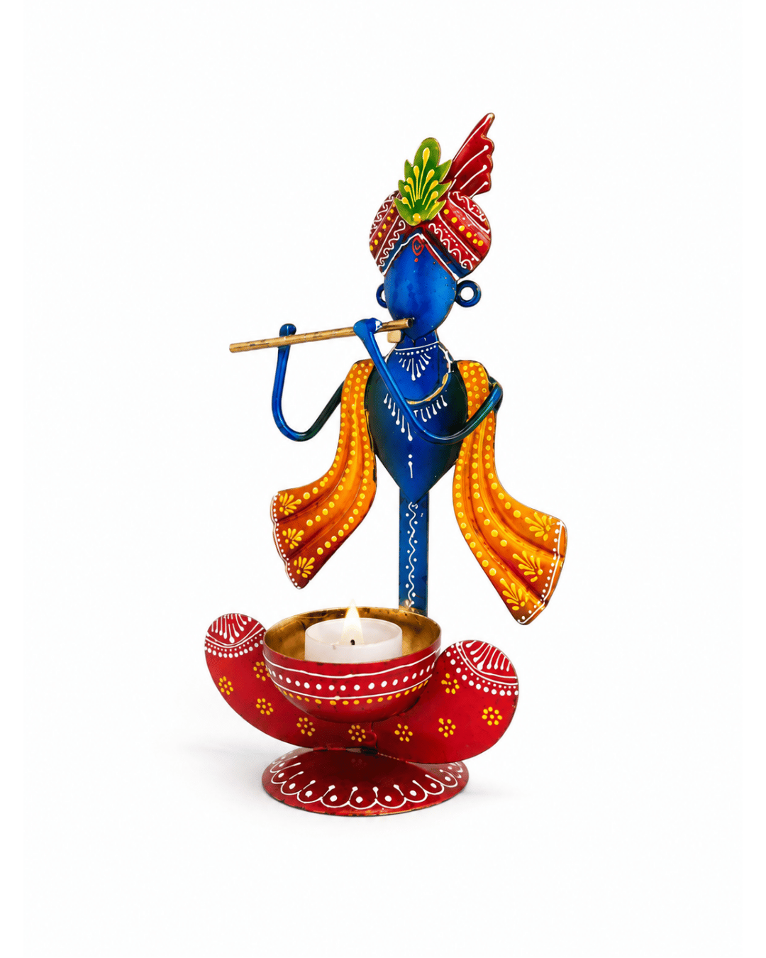 Krishna with Flute Tea-Light Holder - Image 2