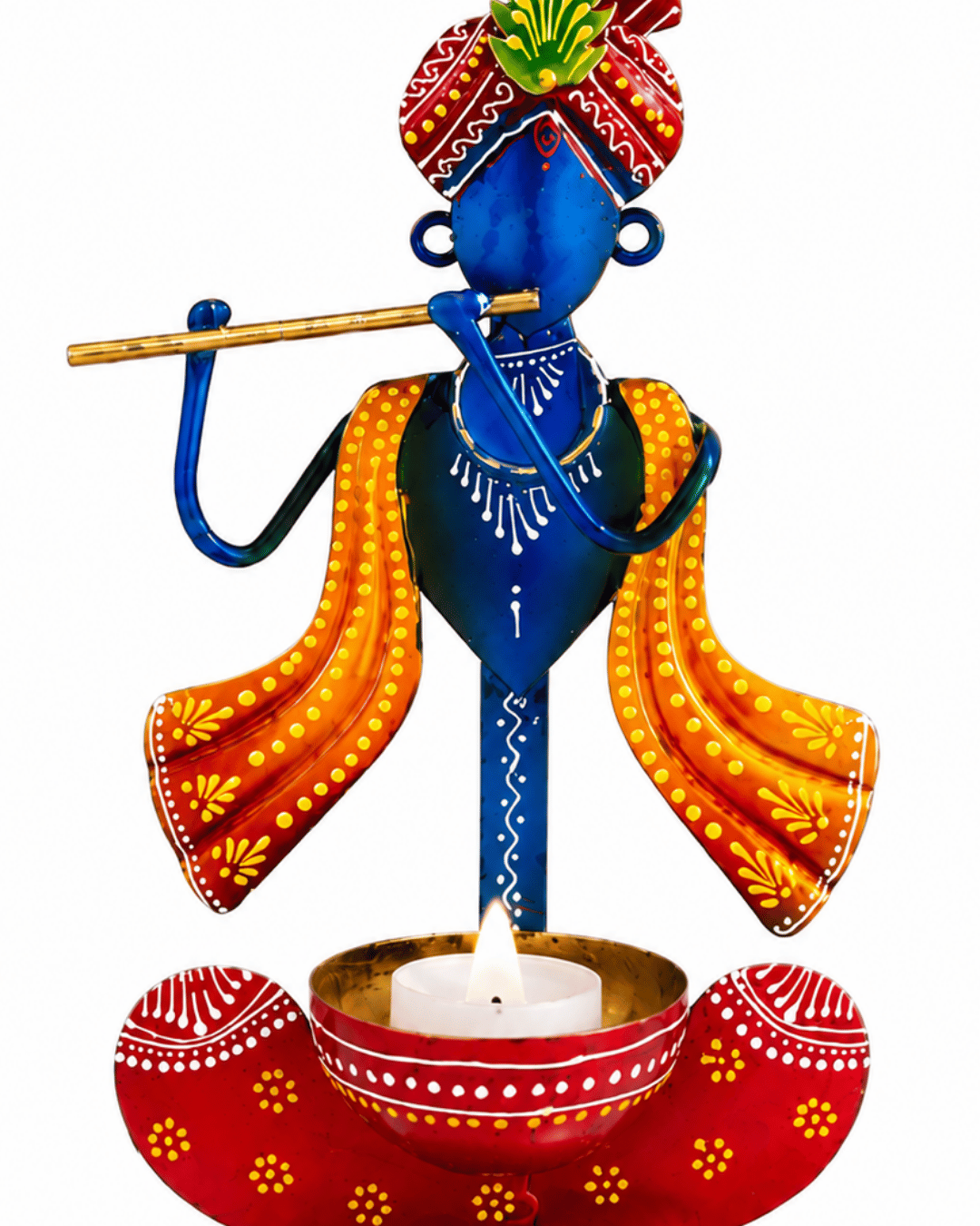 Krishna with Flute Tea-Light Holder - Image 3