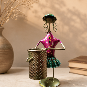 Rajasthani Lady Figurine Pen/Pencil Holder